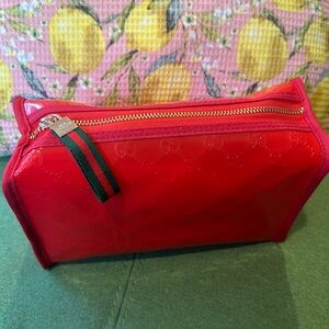 Authentic GUCCI parfums Makeup or Clutch Bag Red
